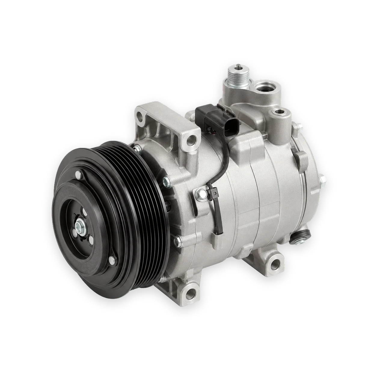 Compressor automotivo em fotografia de catálogo