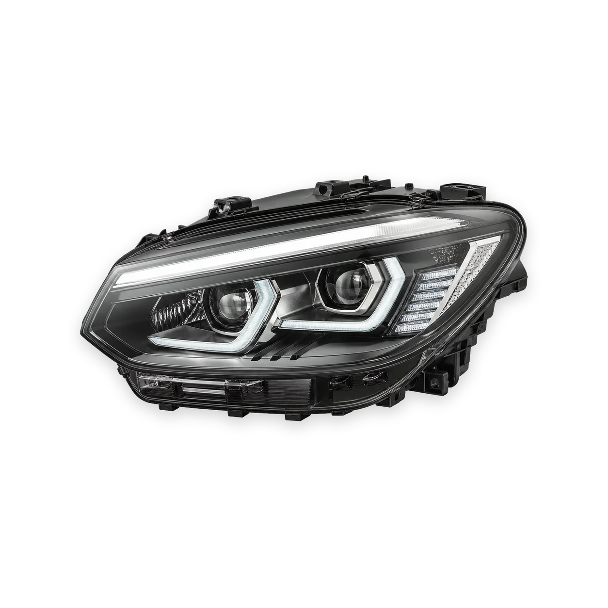 Farol automotivo em fotografia de catálogo